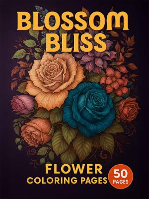 Blossom Bliss – 50 Flower Coloring Pages Vol. 2