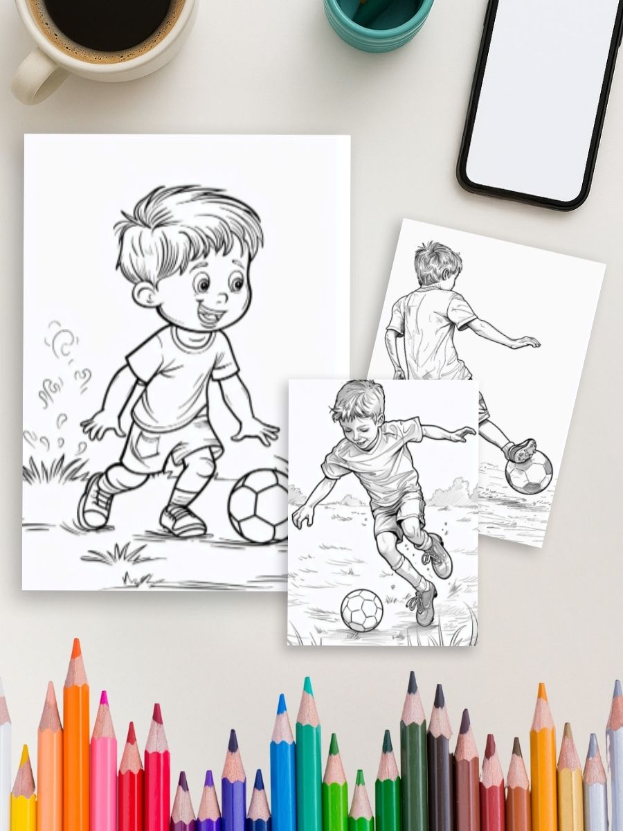 Game On! – 141 Sports & Activities Coloring Pages for Kids - Image 4